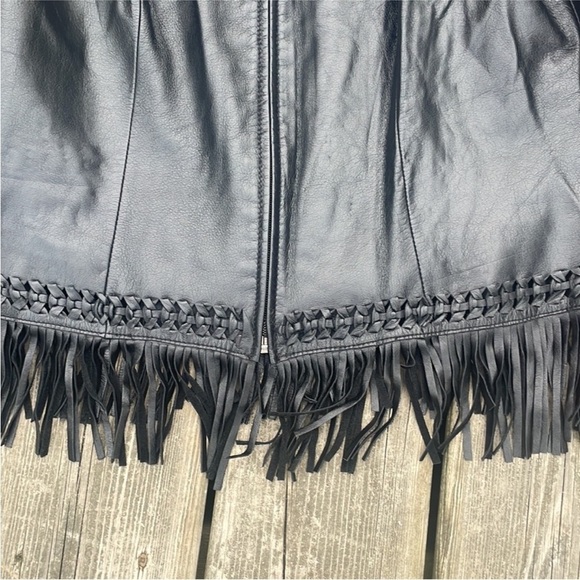 Danier Leather Fringe Zip-Up Jacket - Size M - Picture 7 of 15